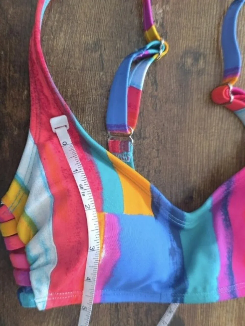 🌈 Xhilaration XS Rainbow High Waist Bikini Set NWT Beach Vacation